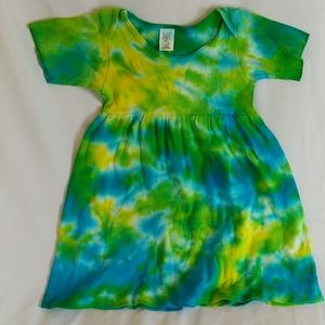 Girls, Kids, Tie-Dye, dress, short-sleeve